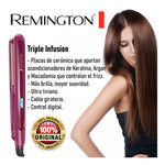 Plancha Remington triple infusion Argan, Macadamia y Keratina. S7740